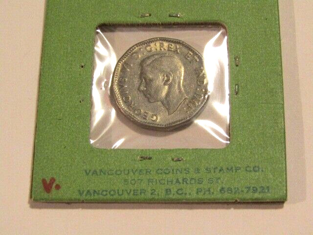 Canada 1947 5 Five Cents DOT Coin