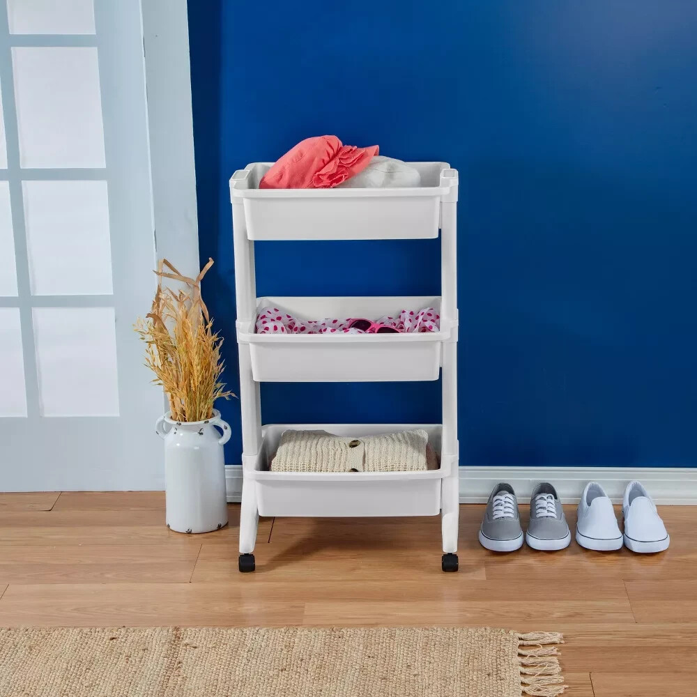 3 Tier Utility Cart White - Brightroom