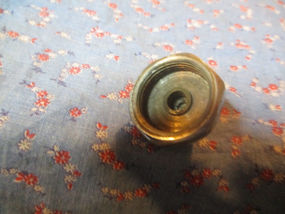 a. Old COLD Faucet Cap Nut Threaded Cold is Porcelain As Found Condition