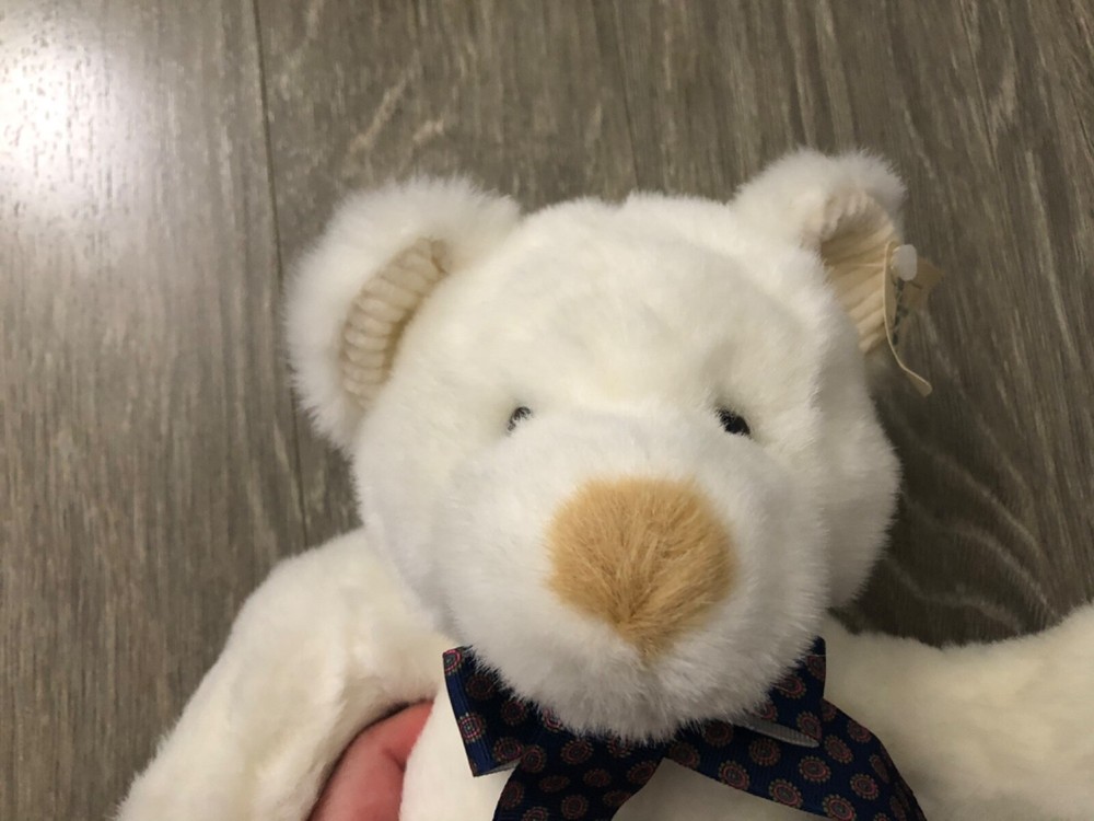 First & Main Boudreau Teddy Bear Vintage Plush Bean NWT 14”