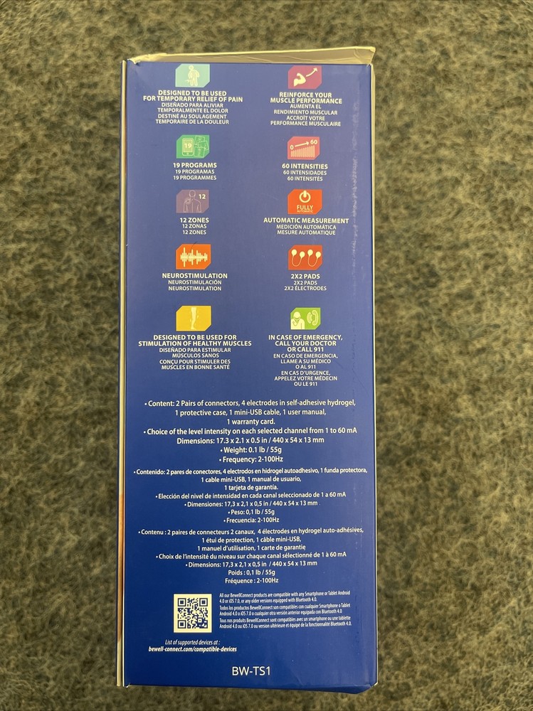 Bewellconnect TENS Connected and Wireless Electrostimulation Electrostimulator