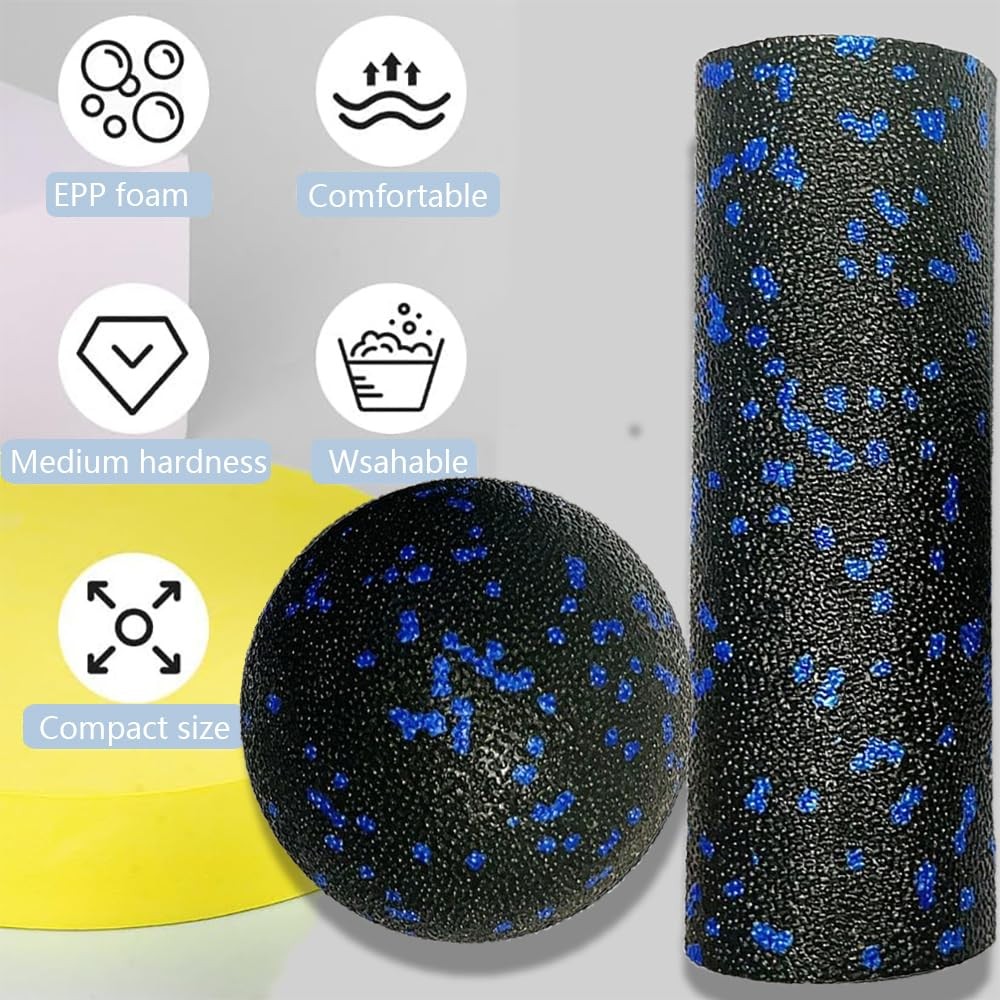 Extra Mini Foam Roller - High Density Massage Roller, Mini, Blue