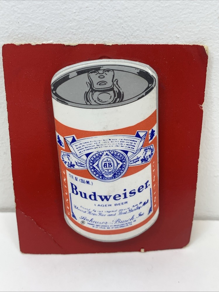 Vintage BUDWEISER CAN Pinback Button Retro NEW
