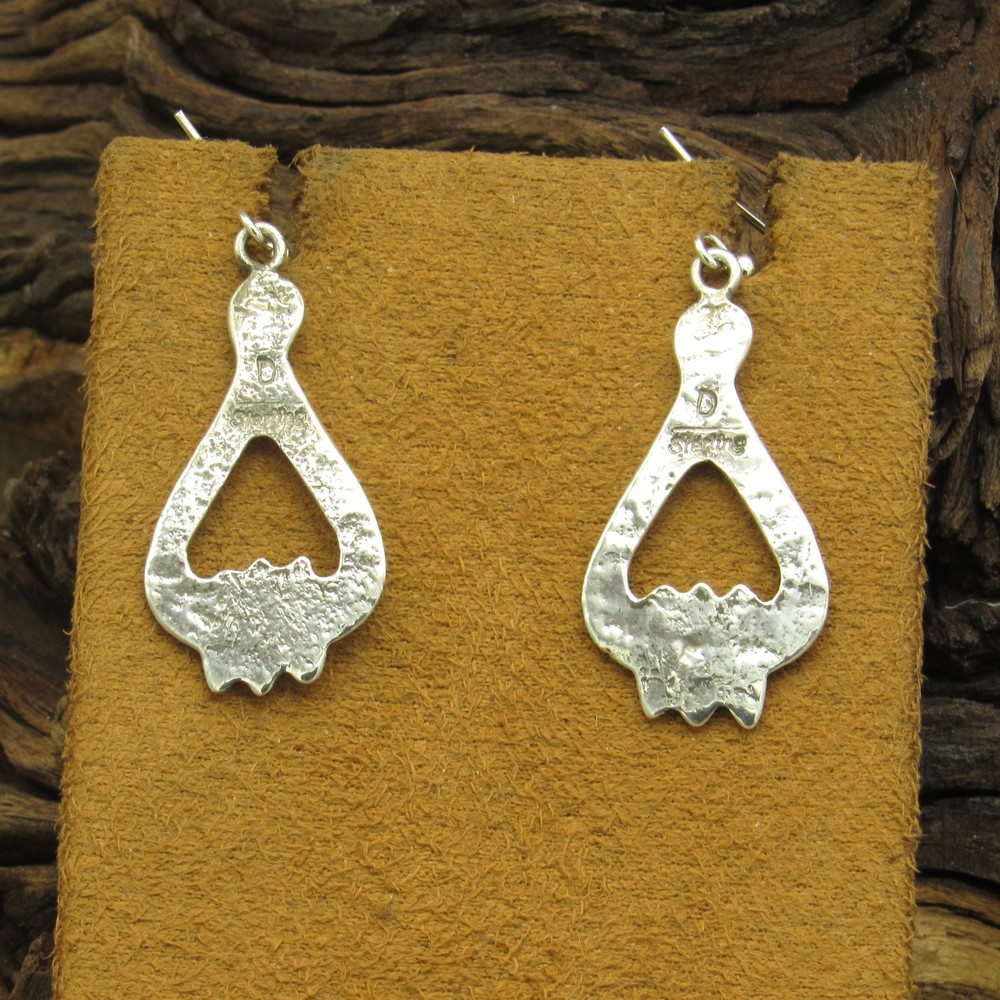 Vintage Eye Catching Abstract Sterling Silver Dangle Earrings