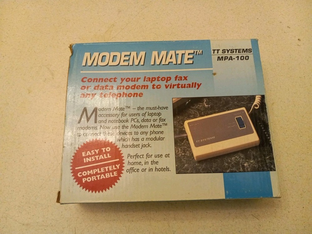 TT SYSTEMS MPA-100 MODEM MATE - New In Box UNUSED