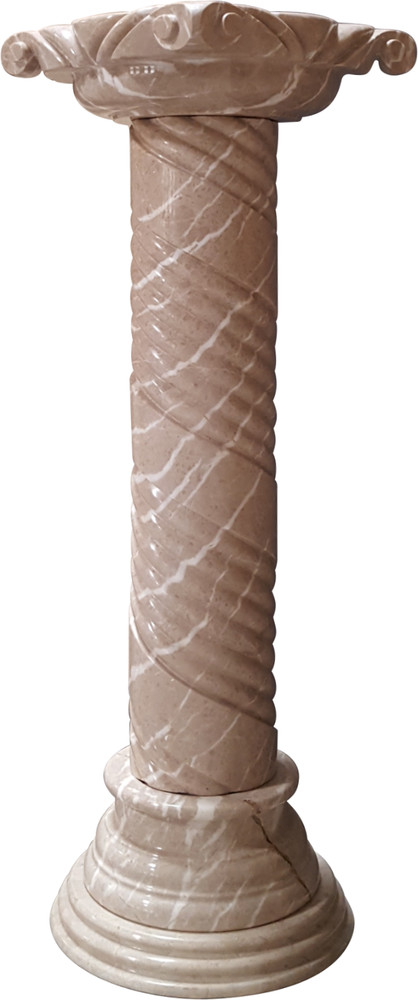 Solid Marble Pedestal Column Spiral 41" Tall. Pickup Only.