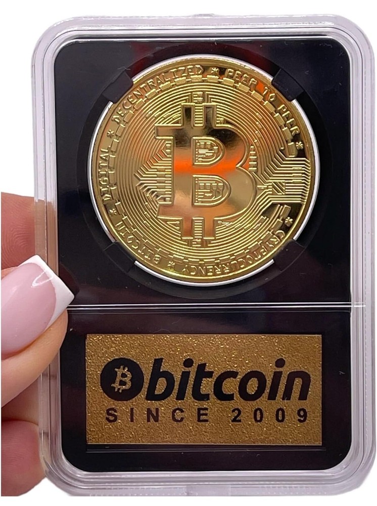 Bitcoin Coin Souvenir In Plastic Protective Case
