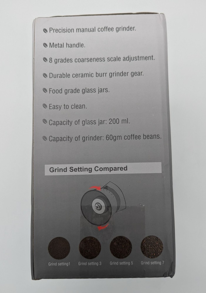 Millware Precision Manual Coffee Hand Grinder Set Adjustable Coarseness