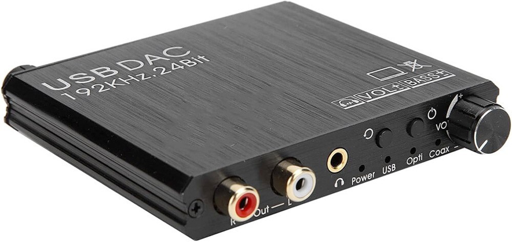 2-in-1 DAC Digital Audio decoder USB Sound Card Plug-n-Play 192kHz High Sampling