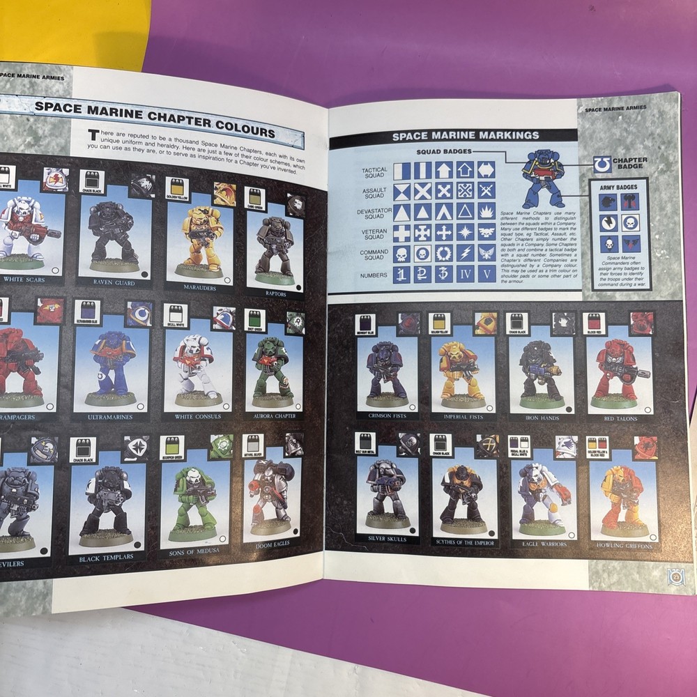 Games Workshop - Warhammer 40K - Codex - Space Marines - 1998 FREE SHIPPING