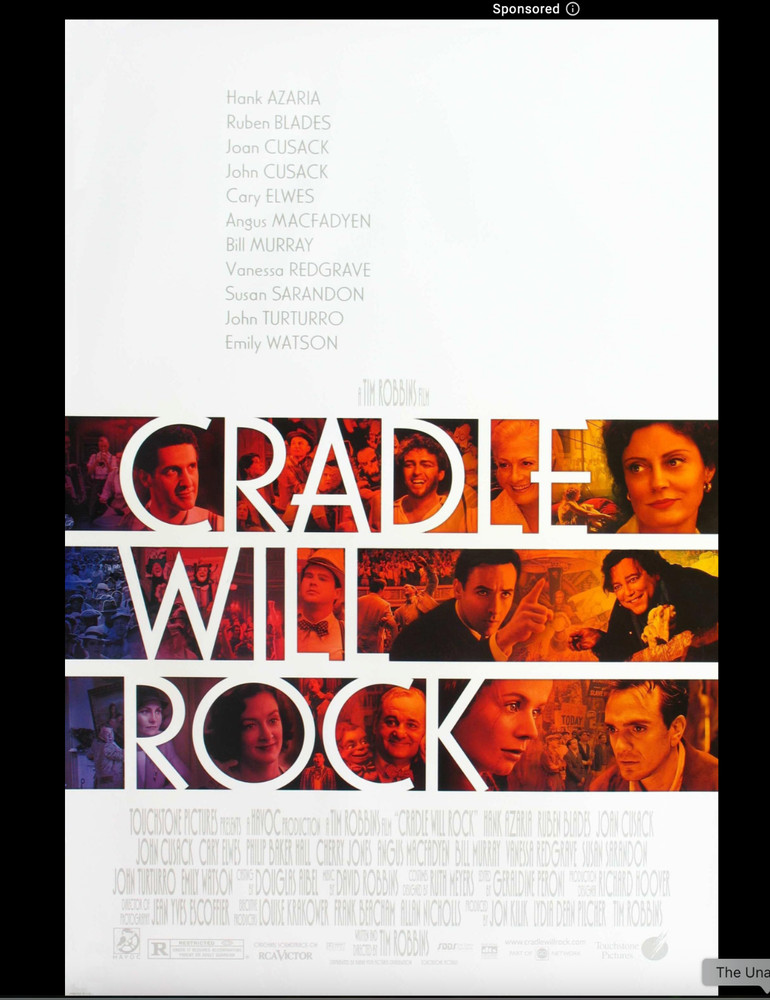 HAVOC (7/31/97) Tim Robbins CRADLE WILL ROCK Early Title Script w/NOTES + COA!