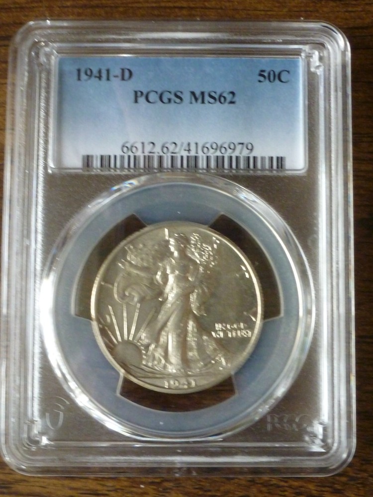 1941 Denver - Silver Walking Liberty Half Dollar - PCGS MS 62