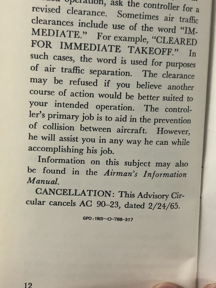 FAA Wake Turbulence Brochure, 1965