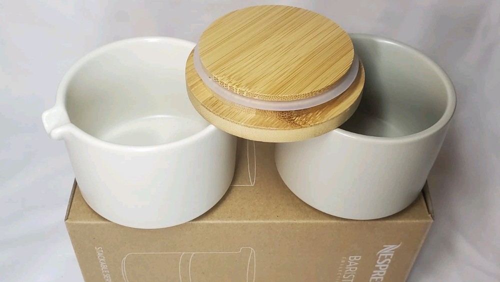 NEW Nespresso Stackable Serving Set ~ in Box, Barista Collection
