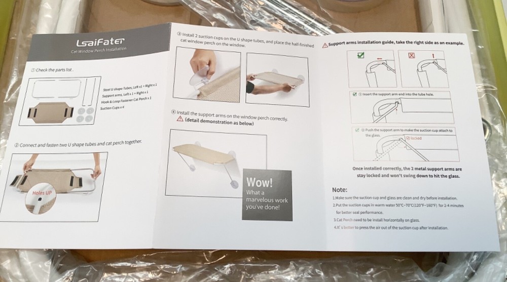 Lsaifater Cat Window Perch with Original Box NEW