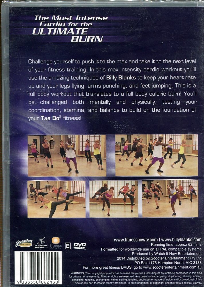 Billy BlanksTae Bo Max Intensity DVD NEW Region 4