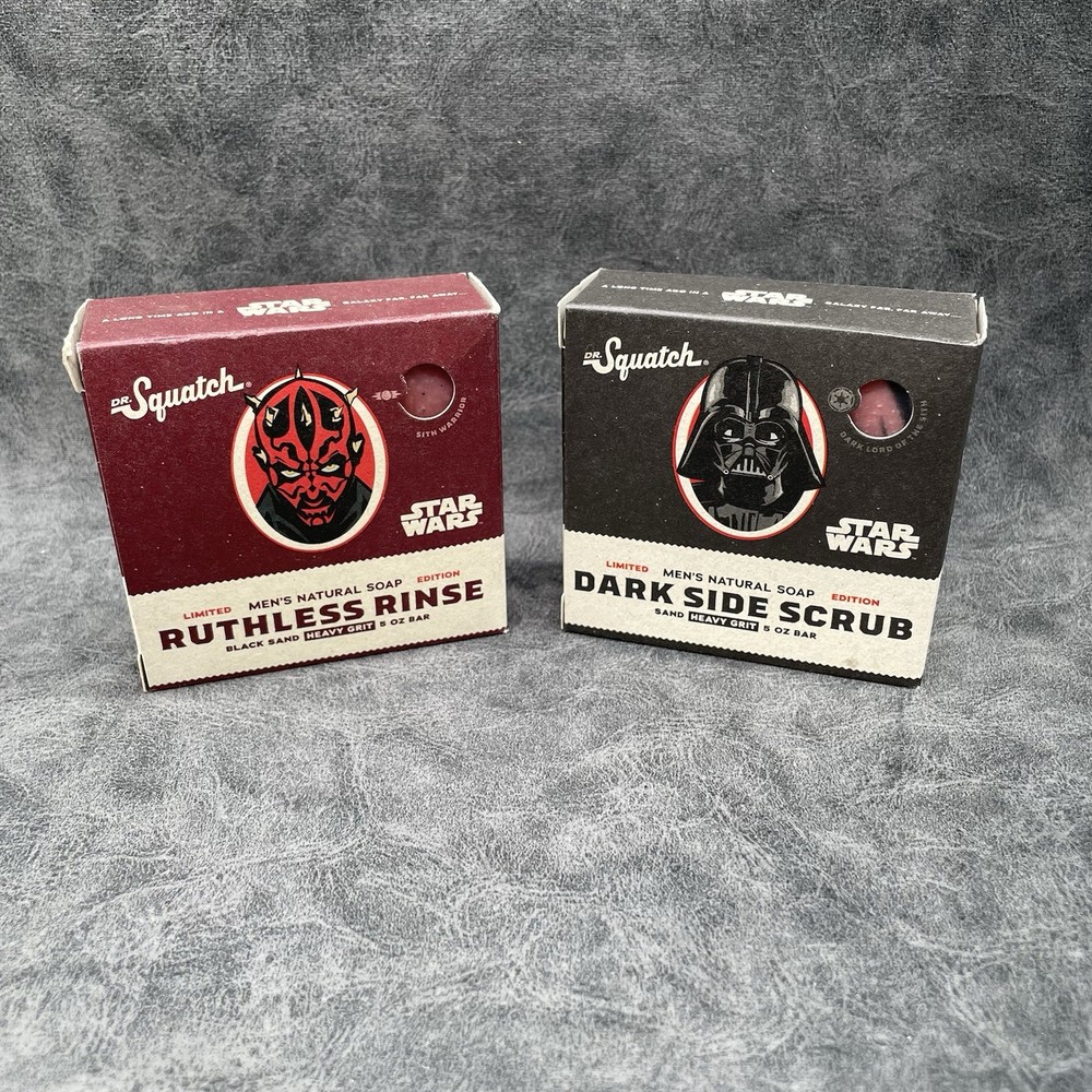 DR. Squatch Set Star Wars Dark Side Scrub & Ruthless Rinse Natural Soap