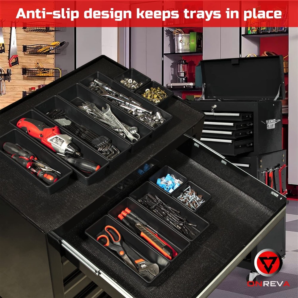 Tool Box Organizer Tray Divider Set, Extra Large Toolbox Trays, Tool Box Orga...