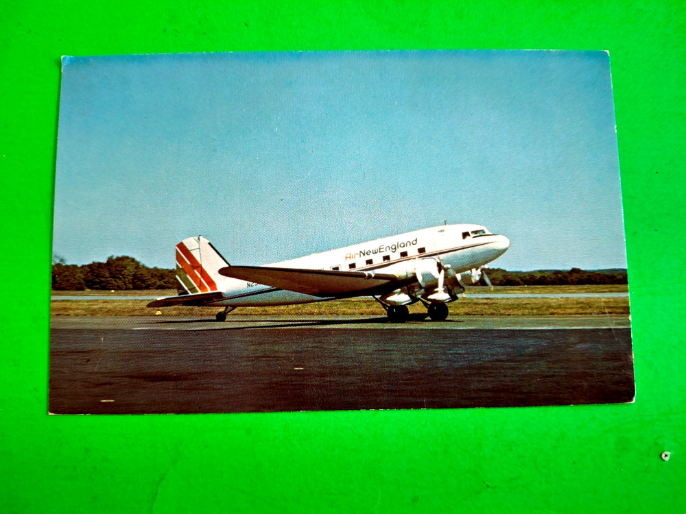 AIR NEW ENGLAND Douglas DC-3 Postcard