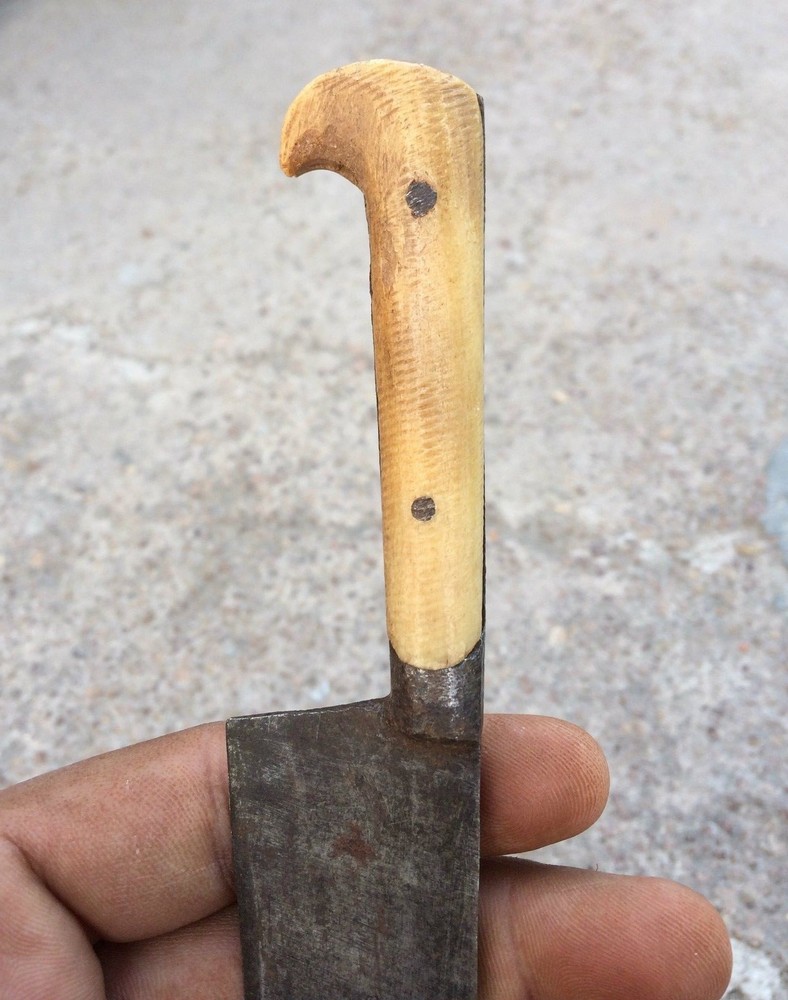Vintage Old Handmade 10.6 Long Iron Kard Dagger With Bone Handle DG34