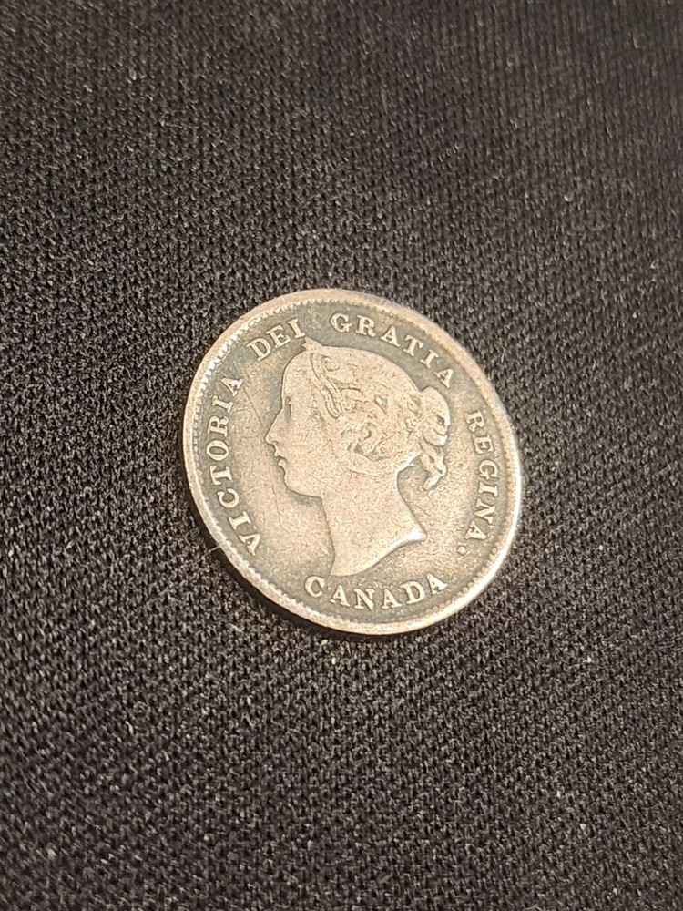1894 Canada 5 Cents Silver Coin