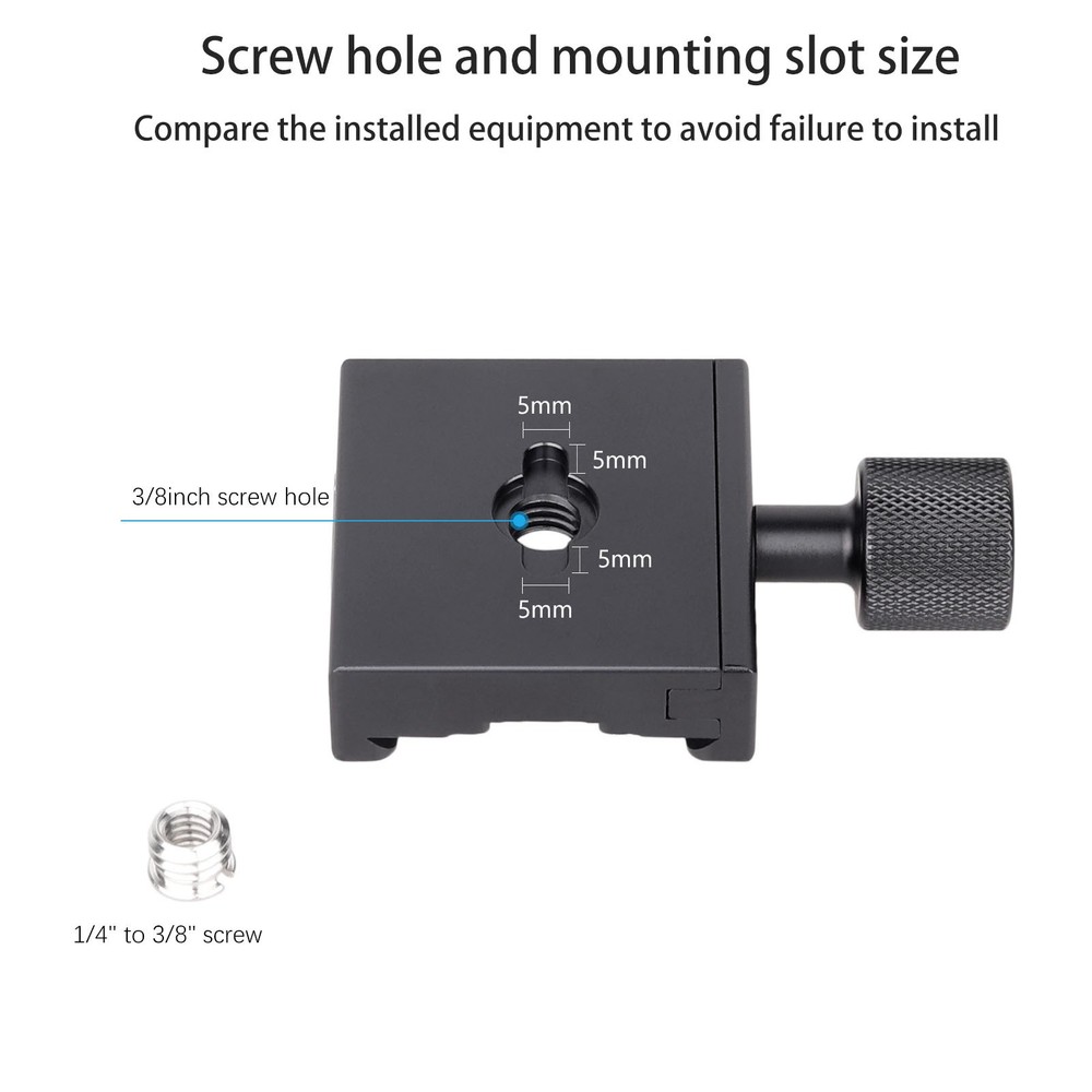 50mm Tripod Quick Release Plate and Clamp Base Kit Camera Mount Adapter