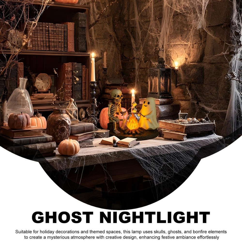 Halloween Ghost Campfire Flashing Night Light, Ghost Campfire Flickering Flame
