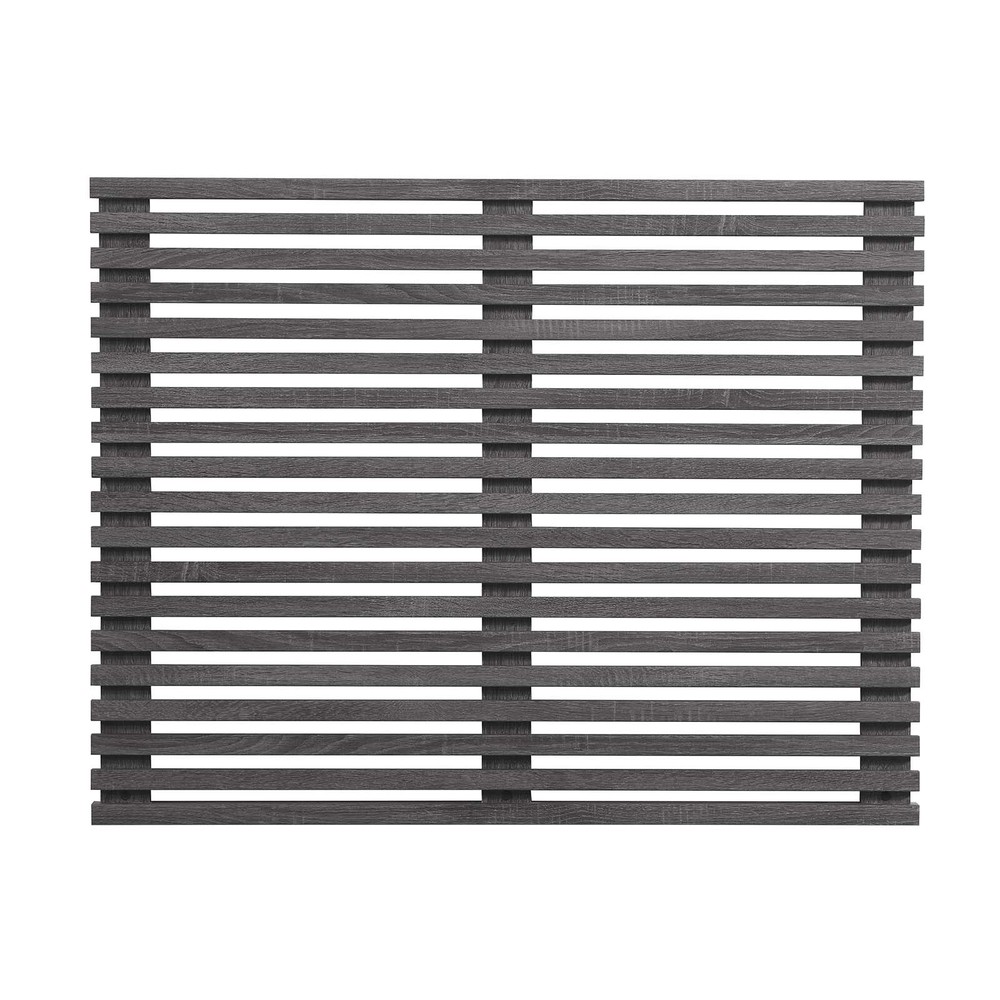 Modway Render Mid-Century Modern Wall-Mount Twin Headboard in Charcoal