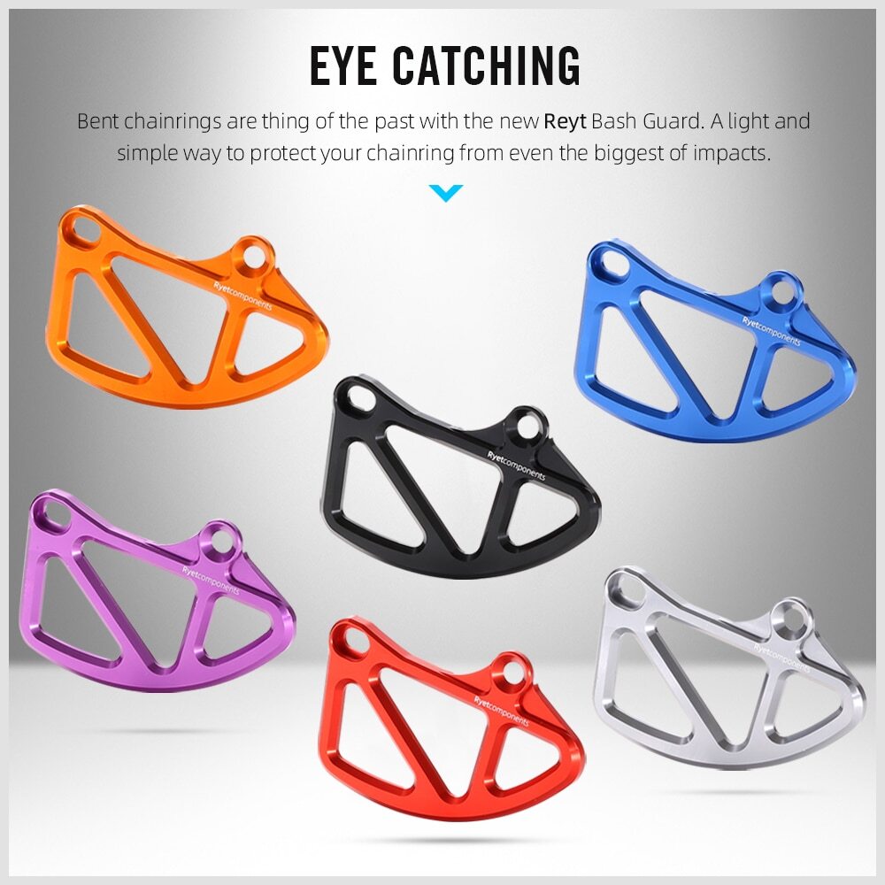 MTB CRASH PLATE BASH GUARD Bicycle Chain Guide Stabilizer Chainring Protector