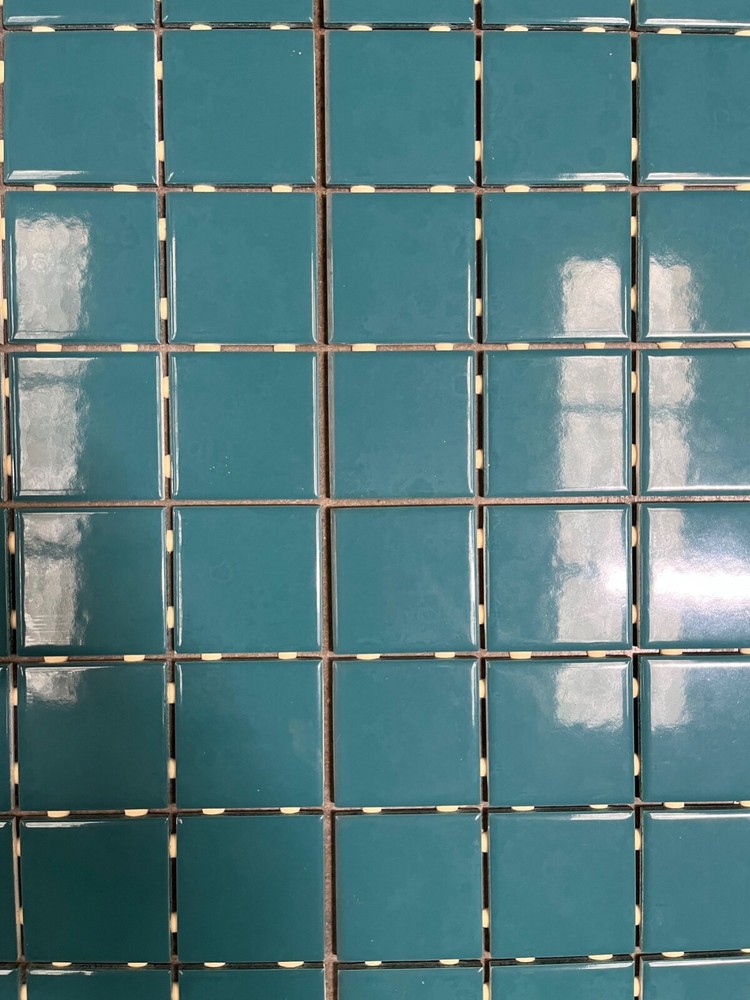 Teal Glossy Wall Tile 10 Square Feet 3" x 3"Ceramic Daltile 1462