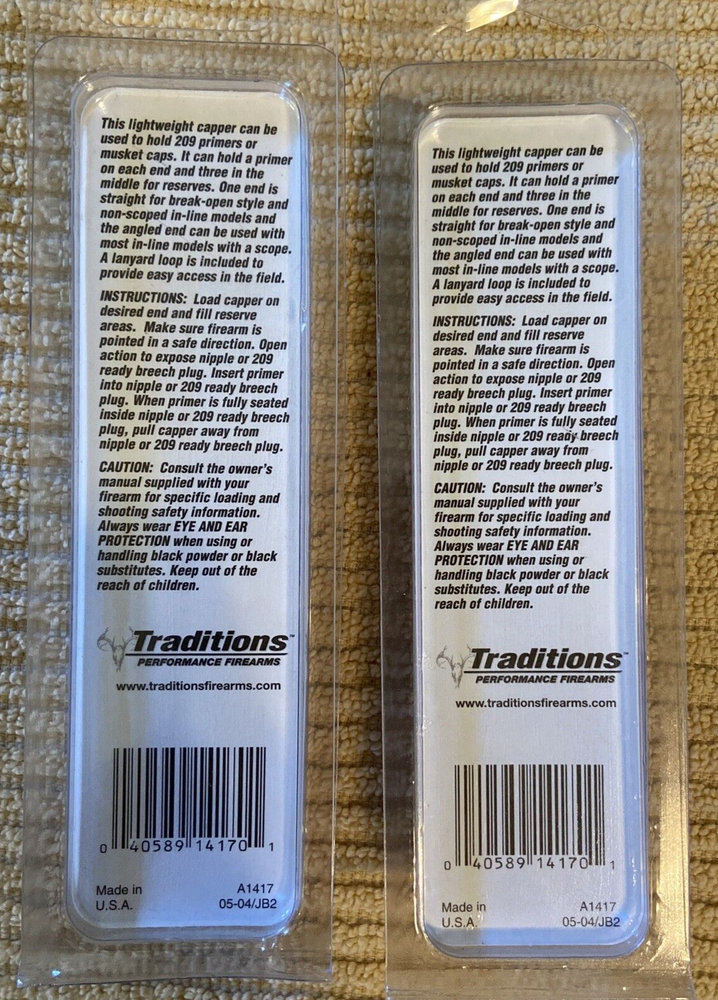 2 ea - Traditions 209 Synthetic Capper - #A1417