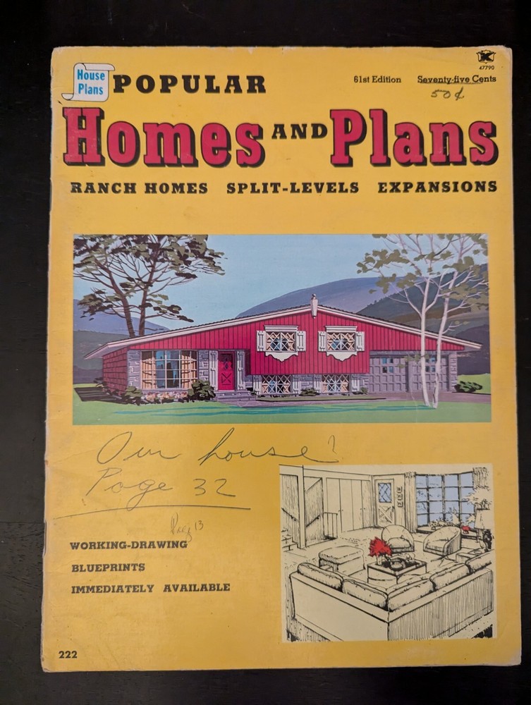 Vintage 1976 Popular Homes And Plans 61th Edition Building Plans