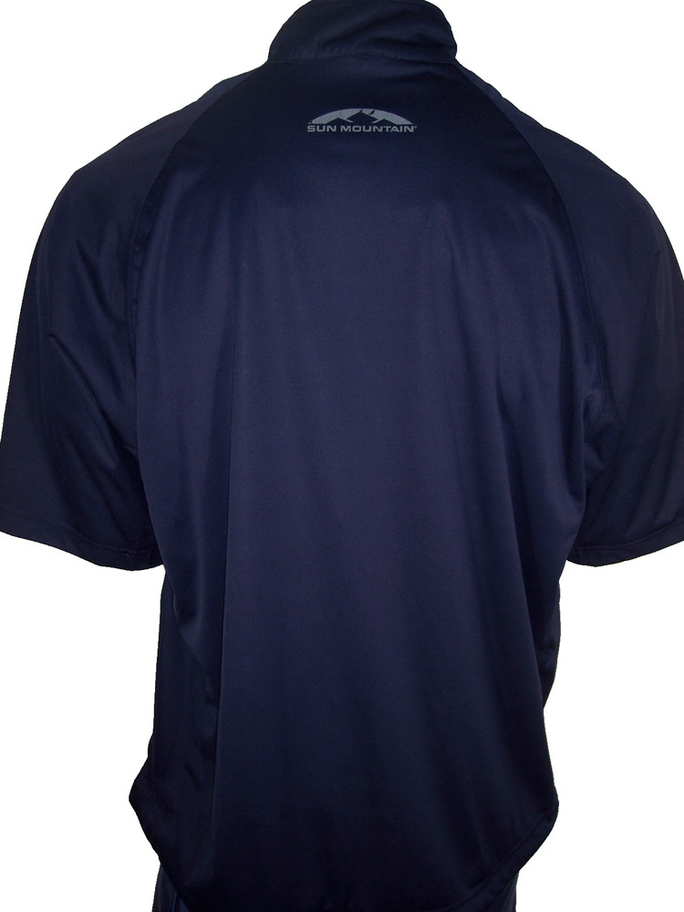 Sun Mountain Rainflex Large Navy Poly Rain Jacket Galloway National Logo