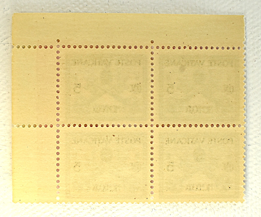 VATICAN CITY SCOTT #1 4 BLOCK CORNER MNH, 1929