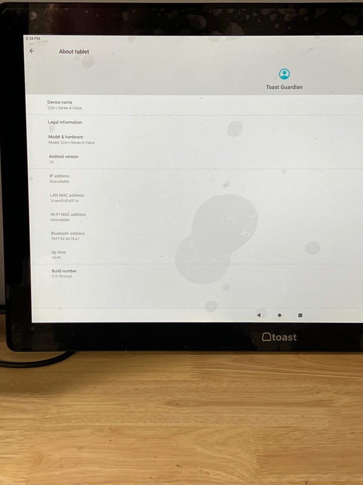 Toast POS System with Customer Screen, Printer, Kitchen Screen and Tap - Black