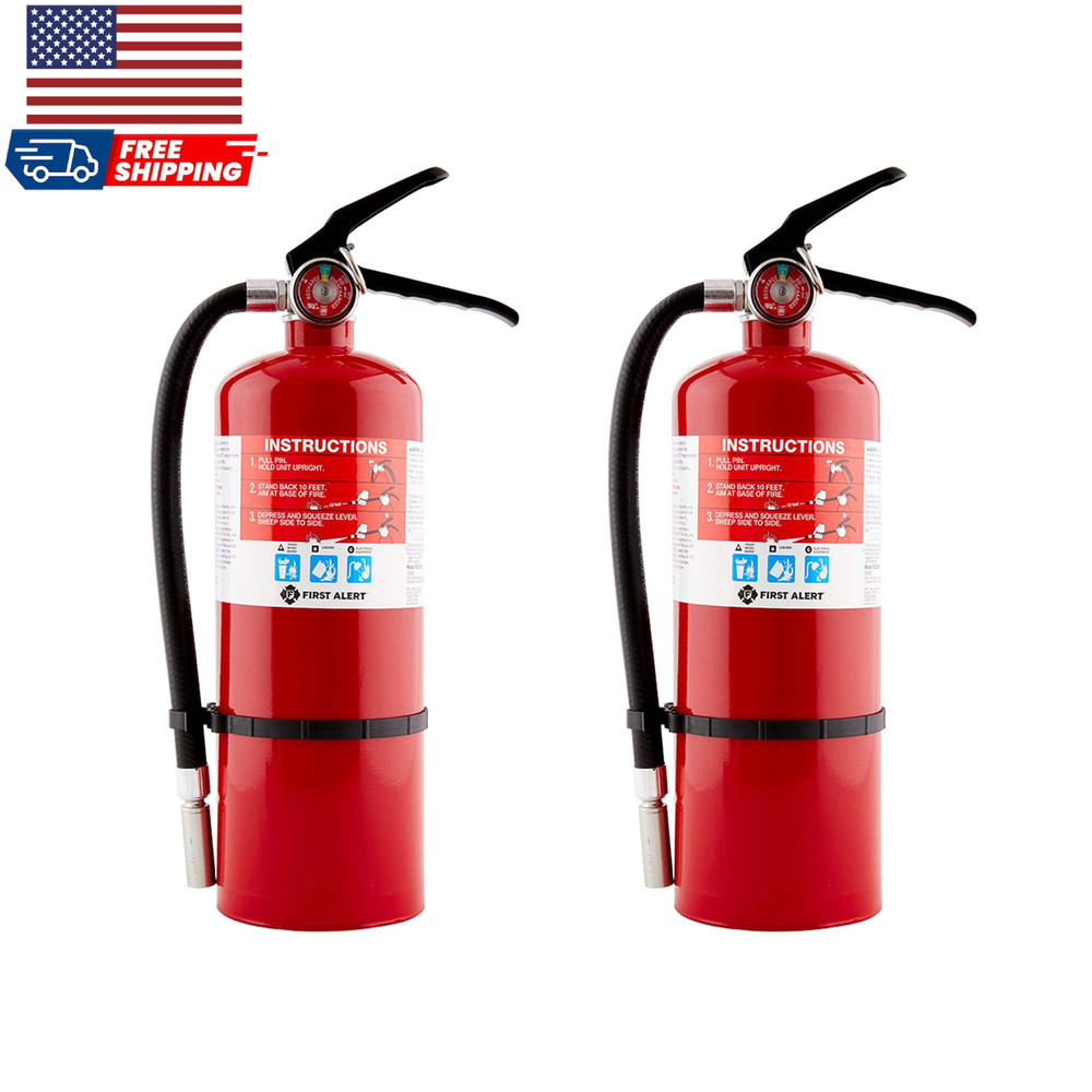 Fire Extinguisher 5 lb. 2-Pack , Home, Rechargeable, 2-A:10-B:C, First Alert NEW