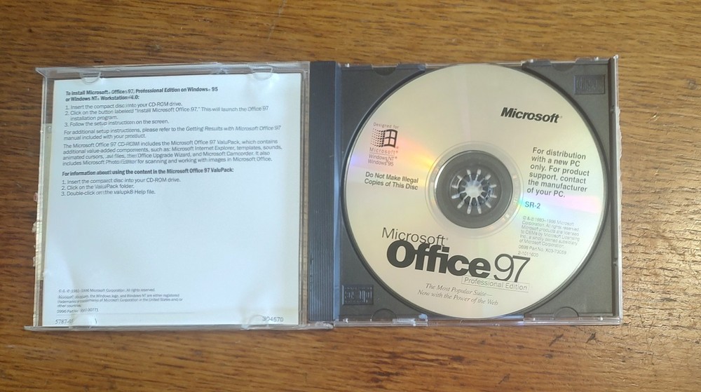microsoft office 97 professional edition for distribution with new pc