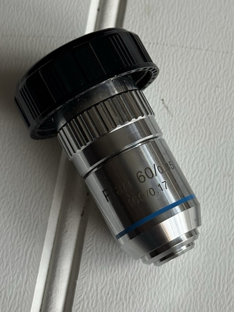 AmScope 60X Plan Achromatic Objective Lens with Knurled Ring