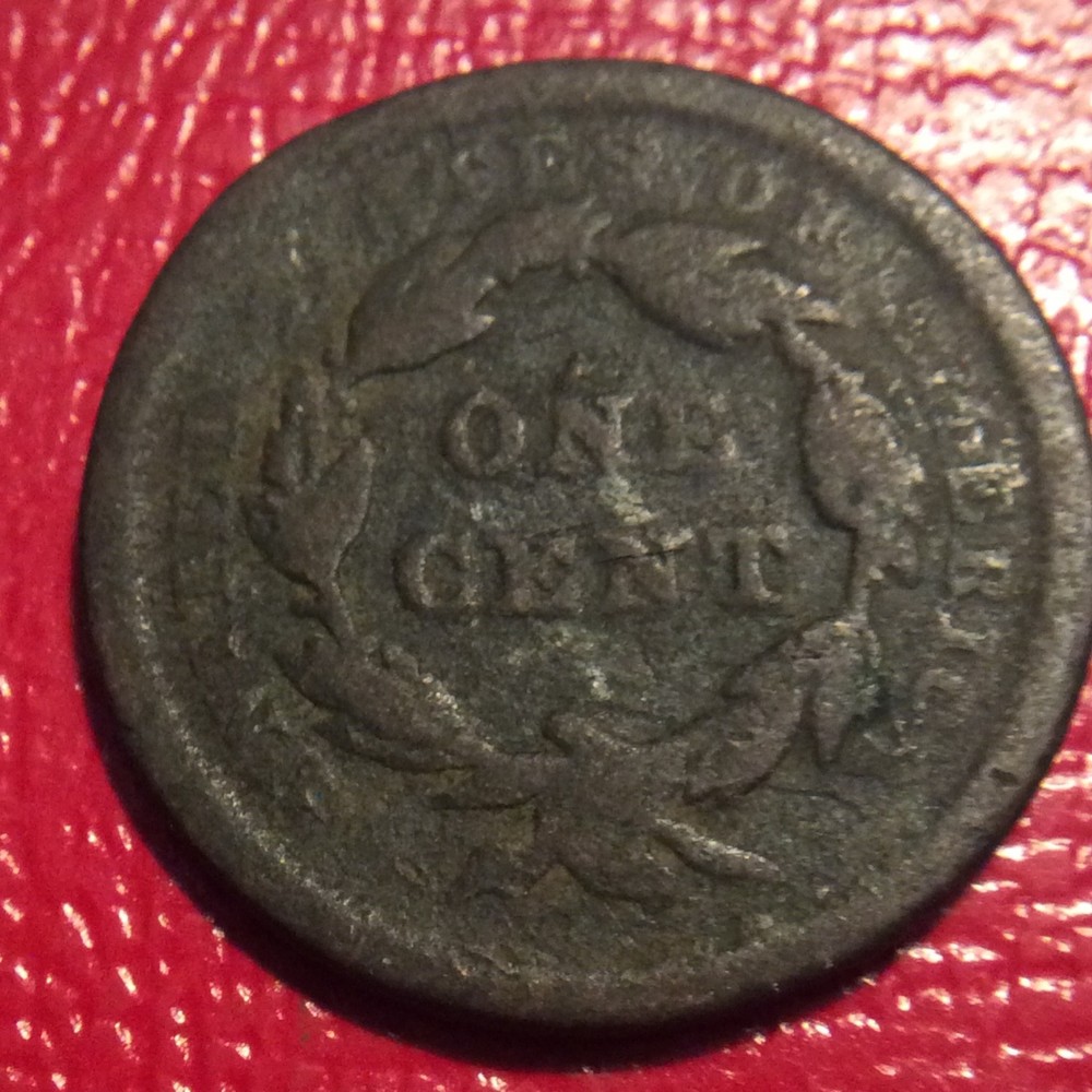 1842 LARGE CENT LOW GRADE D-30 FREE SHIPPING POOR GRADE