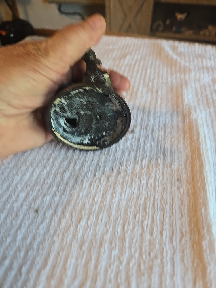 Vintage Figure Miner Panning With Pack Mule.