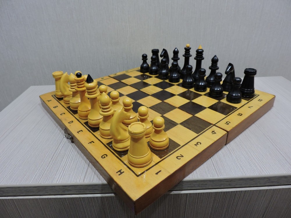 Rare Bakelite Vintage Chess Set Soviet USSR