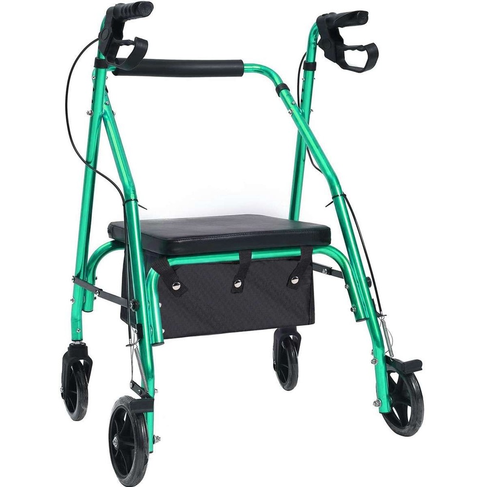 Rollator Walker Underseat Bag – Large Canvas Storage Organizer | Secure Snaps US