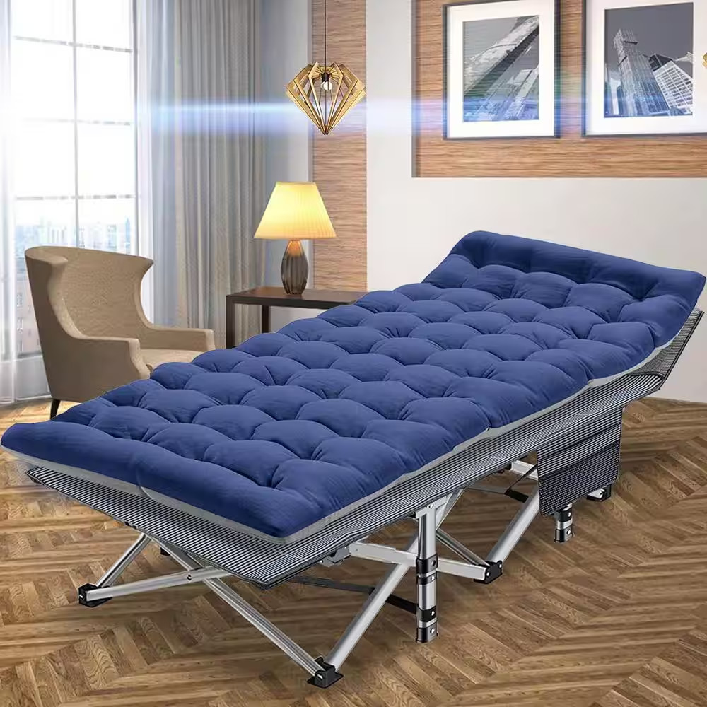 Double Layer 1200D Portable Sleeping Cots Bed, Heavy-Duty Sleeping Cots, with Ca