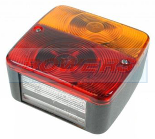 Radex 3002 Square Rear Combination Tail Light Lamp Trailer Board 12v