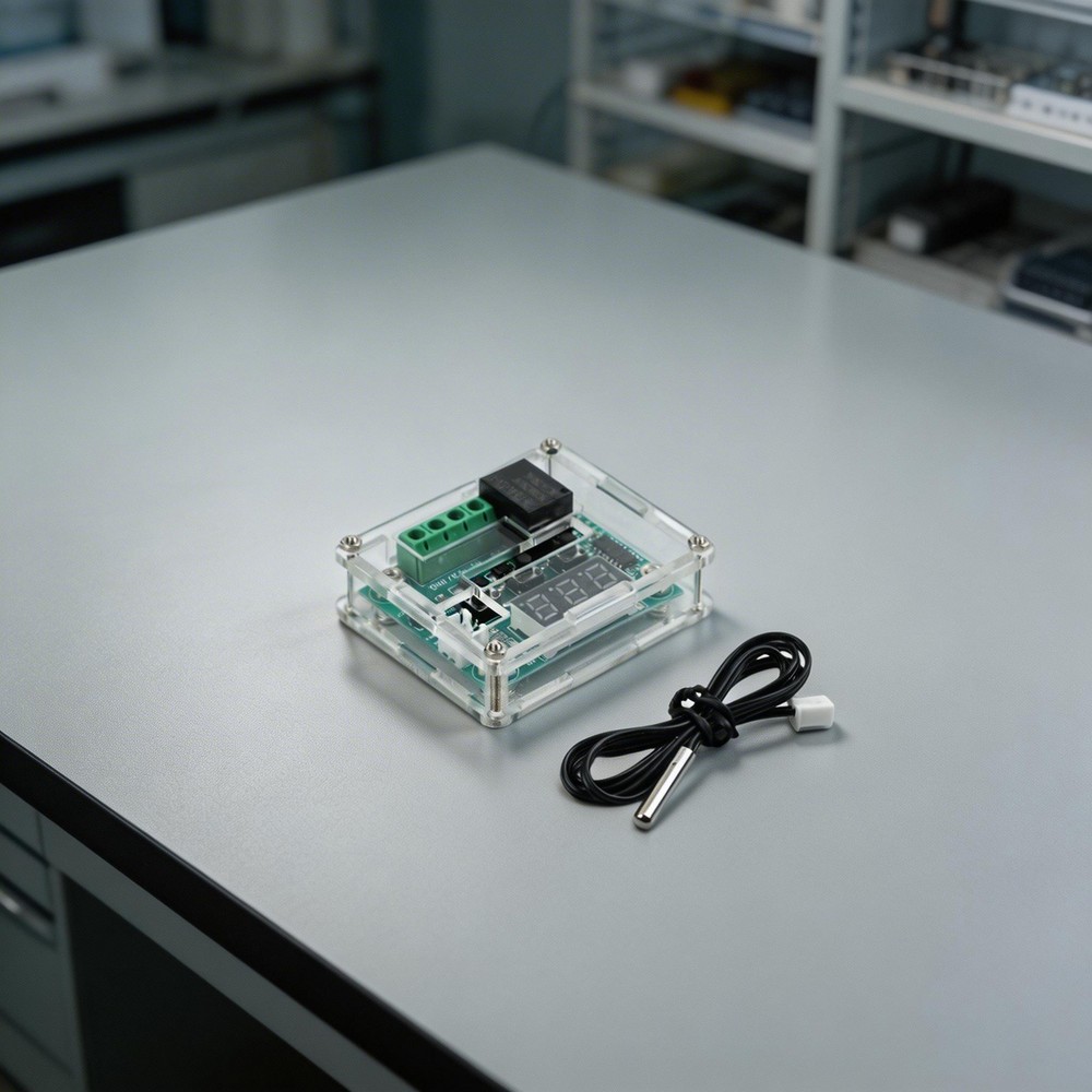 DC 12V Thermostat Temperature Controller Switch Board Red Digital Display & Case