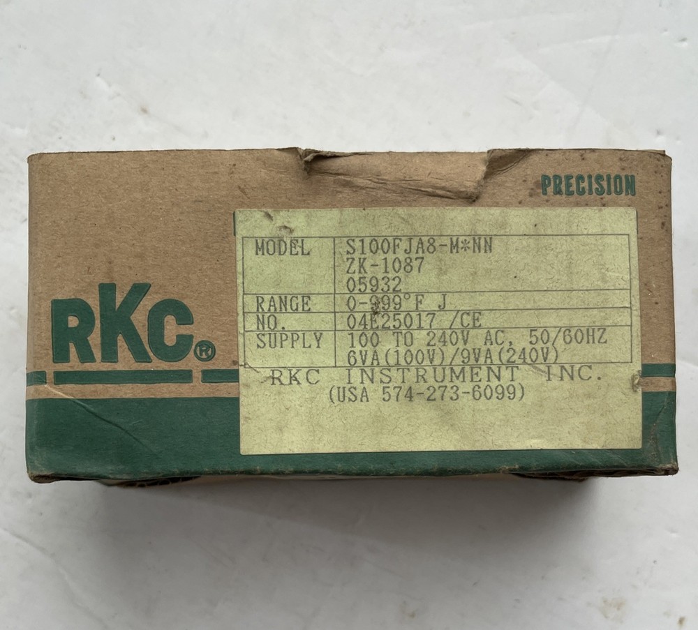 RKC S100FJA8-M*NN ZK-1087 05932 REX-S100 Temperature Controller 0-999F Syscon