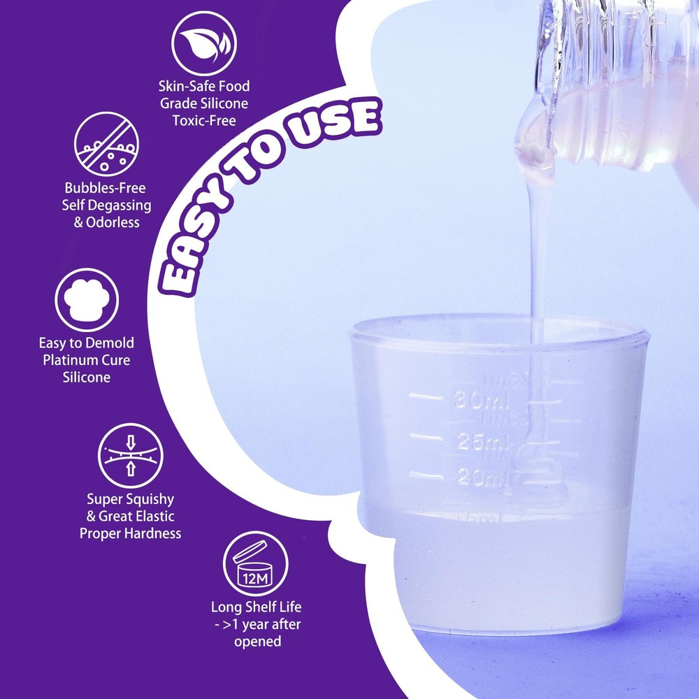 Liquid Silicone for Squishy Maker, 18oz Rubber Taba