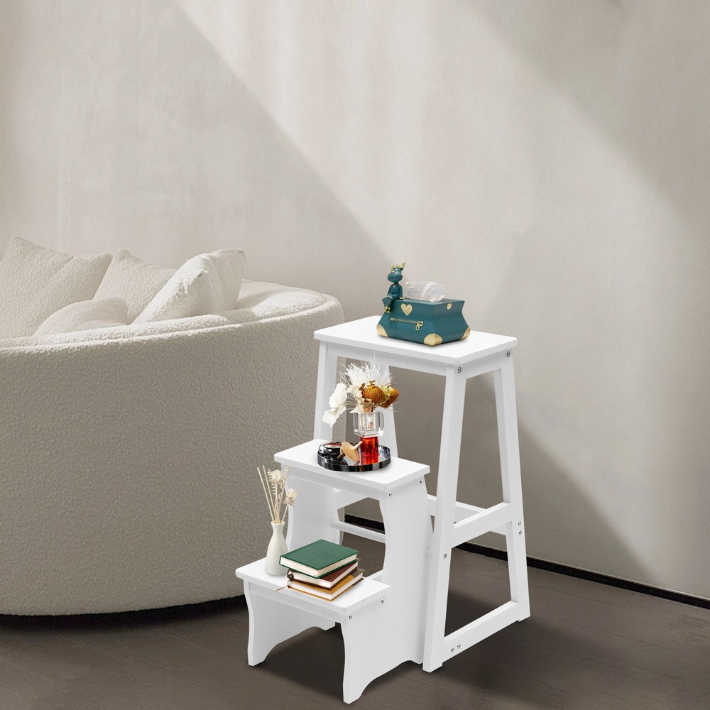 Folding Library Ladder Chair, Lightweight Portable Multifunctional Step Stool