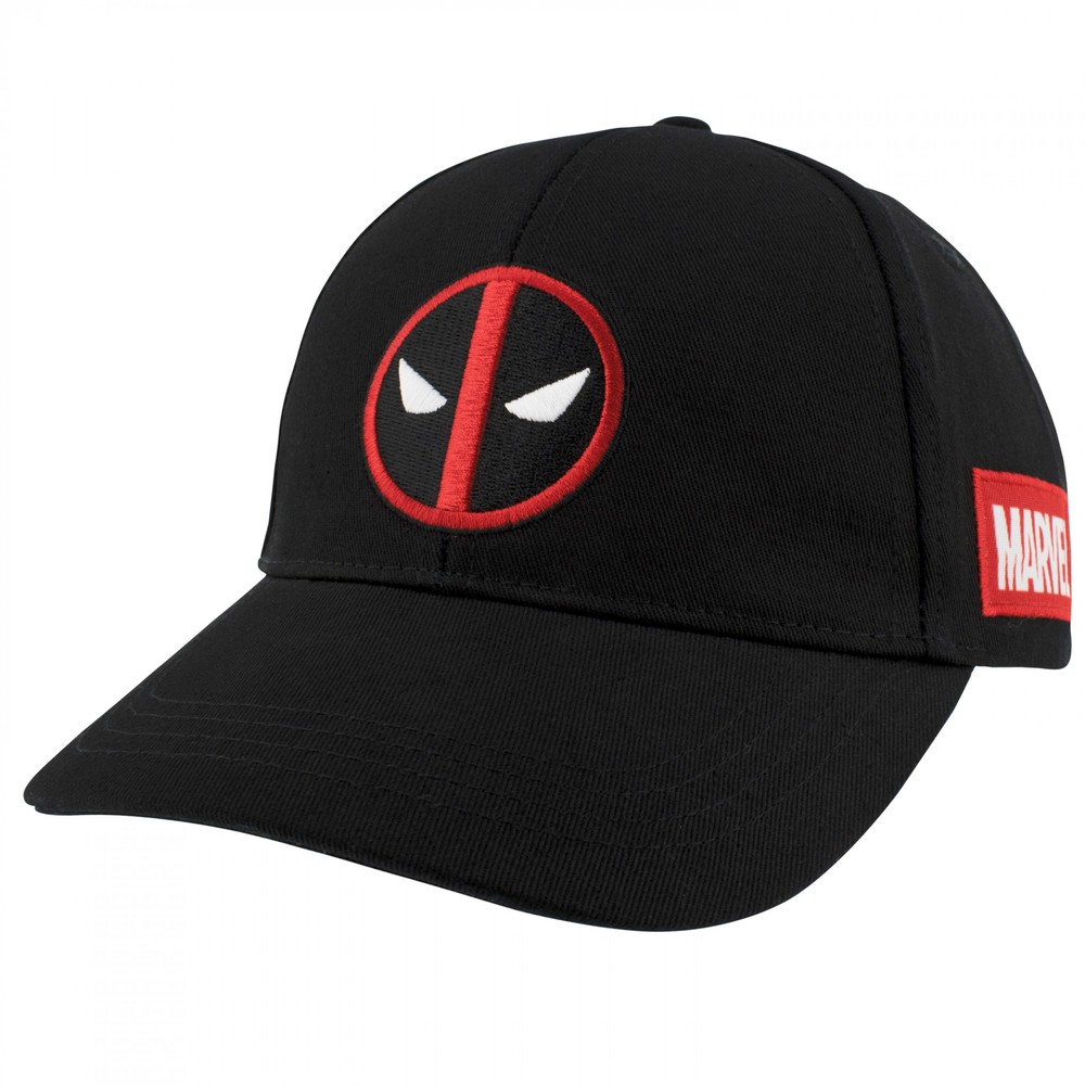 Deadpool Logo Black Snapback Hat Black
