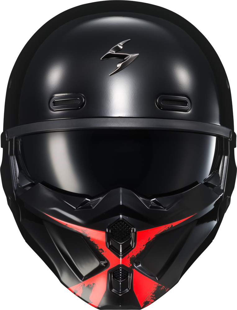 Scorpion Covert X Face Mask Ray Gloss Red